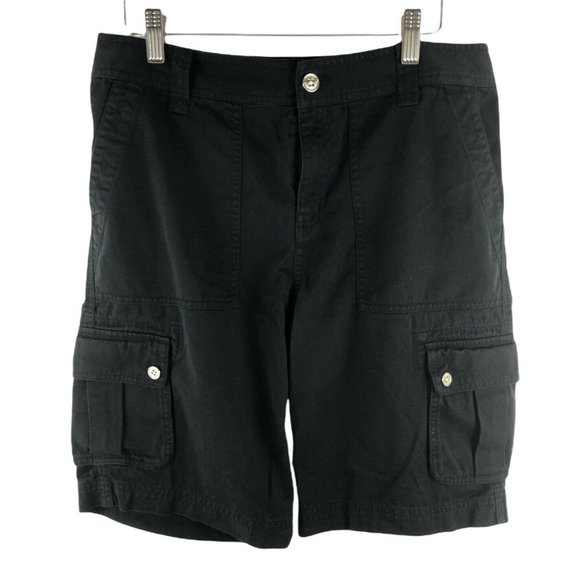 Lauren Ralph Lauren Sz 6 Black Cargo Shorts - Picture 1 of 6